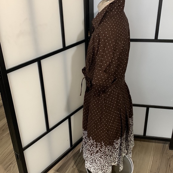 CONNECTED Women's Grandmacore Polka Dot Button Front Cotton Spring Size 14 BIN A - Picture 9 of 16